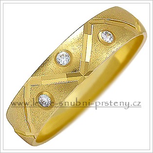 Snubní prsteny LSP 1026 žluté zlato s diamanty