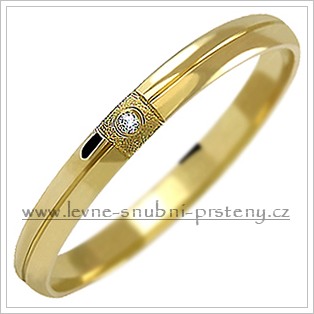 Snubní prsteny LSP 1030 žluté zlato s diamanty