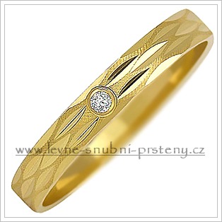 Snubní prsteny LSP 1049 žluté zlato s diamanty