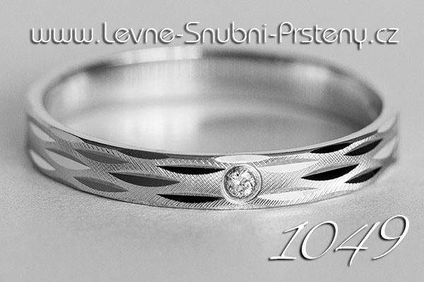 Snubní prsteny LSP 1049bz bílé zlato
