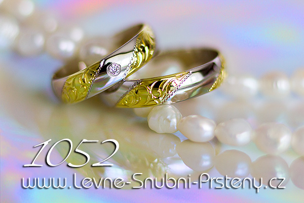 Snubní prsteny LSP 1052 kombinované zlato