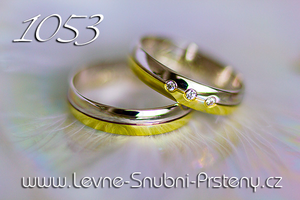 Snubní prsteny LSP 1053 kombinované zlato