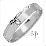 Snubní prsteny LSP 1063b bílé zlato