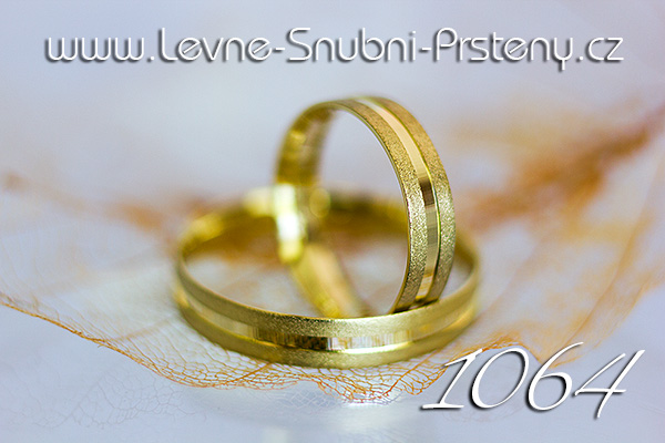 Snubní prsteny LSP 1064 žluté zlato s kamenem