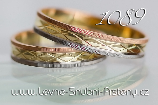 Snubní prsteny LSP 1089 kombinované zlato