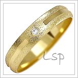 Snubní prsteny LSP 1091z žluté zlato se zirkony