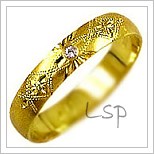 Snubní prsteny LSP 1103z žluté zlato se zirkony