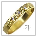 Snubní prsteny LSP 1108z žluté zlato se zirkony