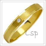 Snubní prsteny LSP 1127z žluté zlato se zirkony
