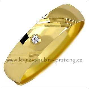Snubní prsteny LSP 1155 žluté zlato s diamanty