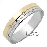 Snubní prsteny LSP 1310 kombinované zlato