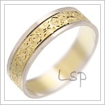 Snubní prsteny LSP 1355 kombinované zlato