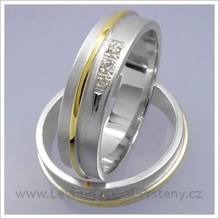 Snubní prsteny LSP 1387 kombinované zlato