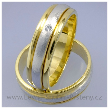 Snubní prsteny LSP 1413 kombinované zlato