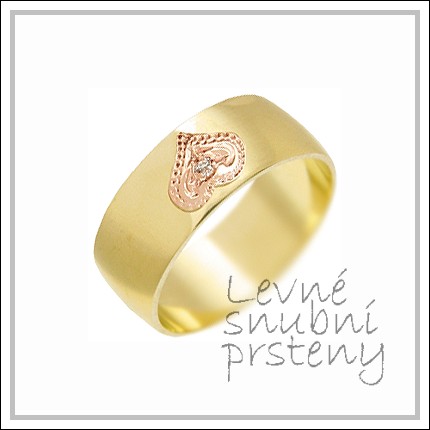 Snubní prsteny LSP 1468 žluté zlato