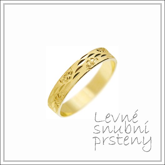 Snubní prsteny LSP 1480 žluté zlato