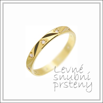 Snubní prsteny LSP 1485 žluté zlato