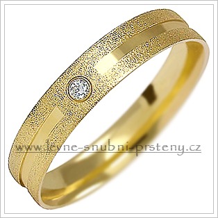 Snubní prsteny LSP 1499 žluté zlato s diamanty
