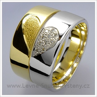 Snubní prsteny LSP 1537 bílé zlato