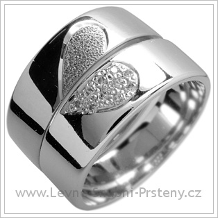 Snubní prsteny LSP 1545 bílé zlato