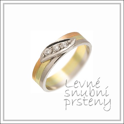 Snubní prsteny LSP 1550 kombinované zlato