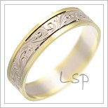 Snubní prsteny LSP 1588 kombinované zlato