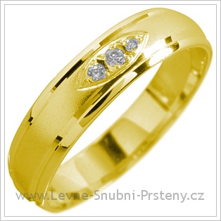 Snubní prsteny LSP 1593 žluté zlato