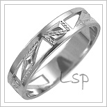 Snubní prsteny LSP 1624b bílé zlato