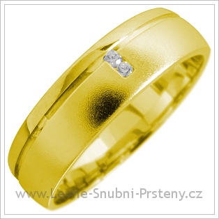 Snubní prsteny LSP 1656 žluté zlato
