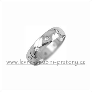 Snubní prsteny LSP 1668b bílé zlato