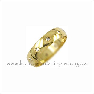 Snubní prsteny LSP 1668z žluté zlato se zirkony