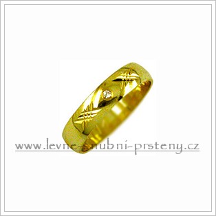Snubní prsteny LSP 1692 žluté zlato s diamanty