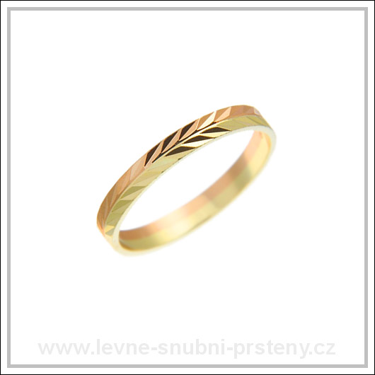 Snubní prsteny LSP 1694 kombinované zlato