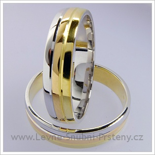Snubní prsteny LSP 1718 kombinované zlato