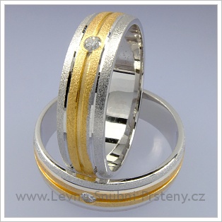 Snubní prsteny LSP 1734 kombinované zlato