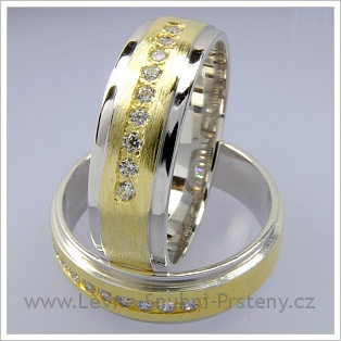 Snubní prsteny LSP 1740 kombinované zlato