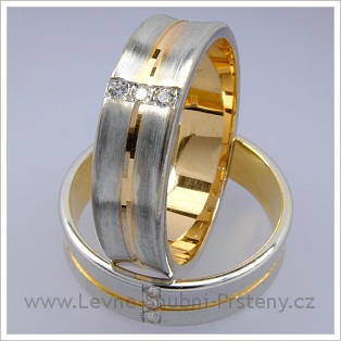Snubní prsteny LSP 1766 kombinované zlato