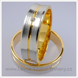Snubní prsteny LSP 1775 kombinované zlato