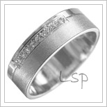 Snubní prsteny LSP 1841b bílé zlato