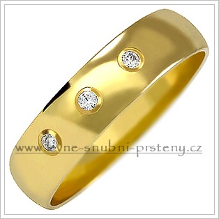Snubní prsteny LSP 2031 žluté zlato s diamanty