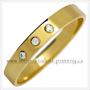 Snubní prsteny LSP 2129 žluté zlato s diamanty