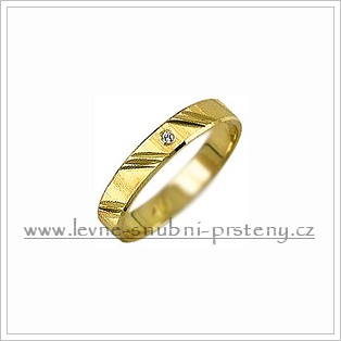 Snubní prsteny LSP 2177 žluté zlato s diamanty