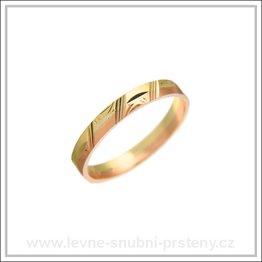 Snubní prsteny LSP 2193 kombinované zlato