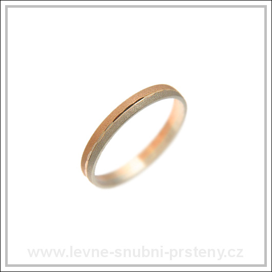 Snubní prsteny LSP 2326 kombinované zlato