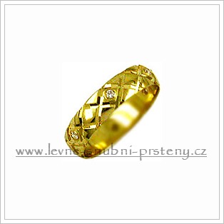 Snubní prsteny LSP 2340 žluté zlato s diamanty