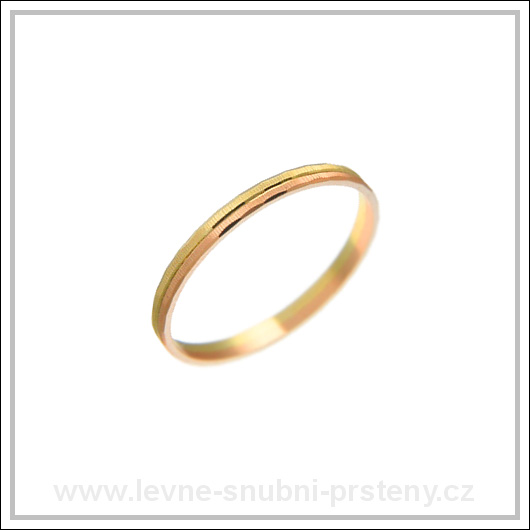 Snubní prsteny LSP 2355 kombinované zlato