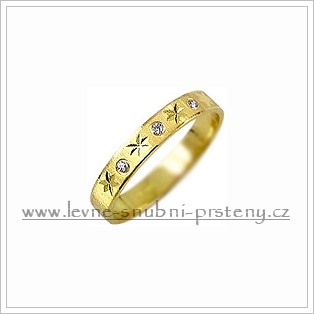Snubní prsteny LSP 2396z žluté zlato se zirkony