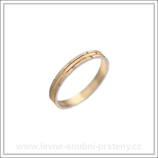 Snubní prsteny LSP 2426 kombinované zlato