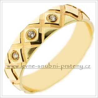 Snubní prsteny LSP 2429 žluté zlato s diamanty