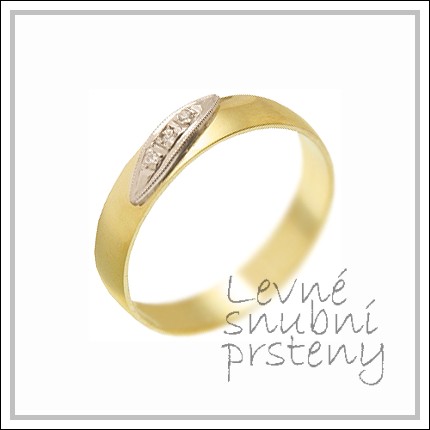 Snubní prsteny LSP 2461 žluté zlato